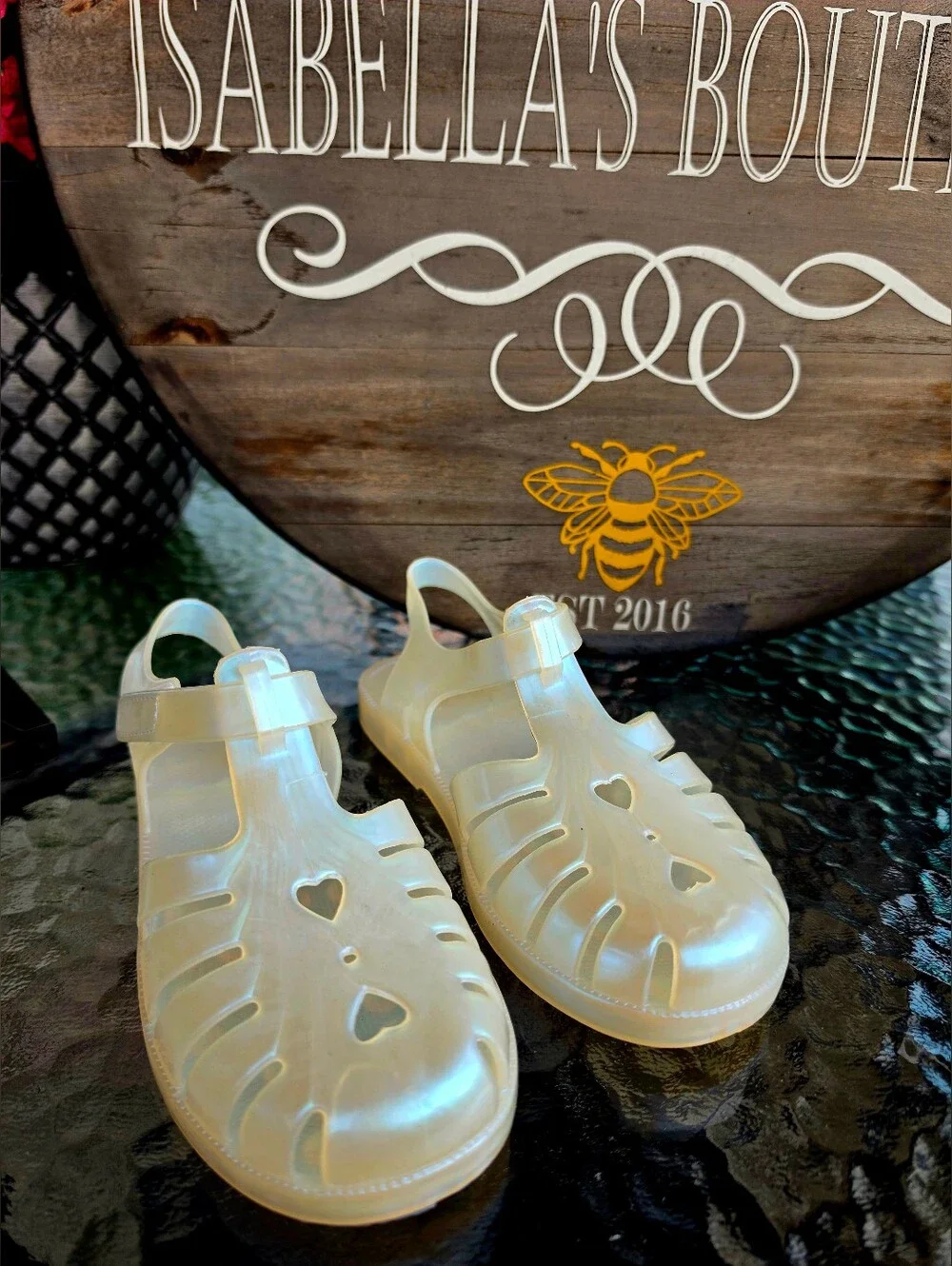 HaHaGuu Classic Girls' Clear Jelly Sandals